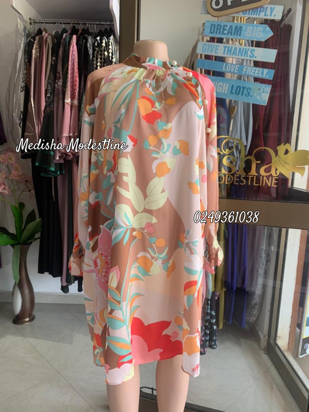  knee level dress ( floral 2)